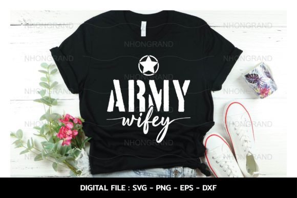 Army Wifey for Wifey Day Couple Love Fun Graphics