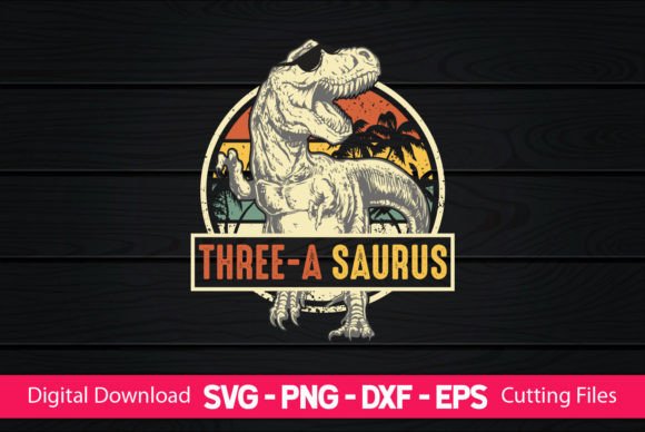Three-a Saurus Funny Dinosaur