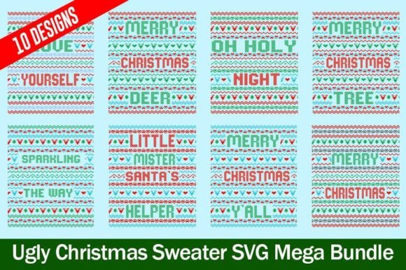 Ugly Sweater Texture Bundle Graphics for Crafts